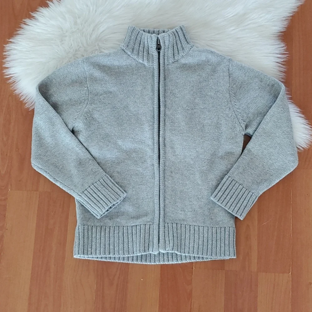 NWT Childrens Place boys gray zip sweater sz 4